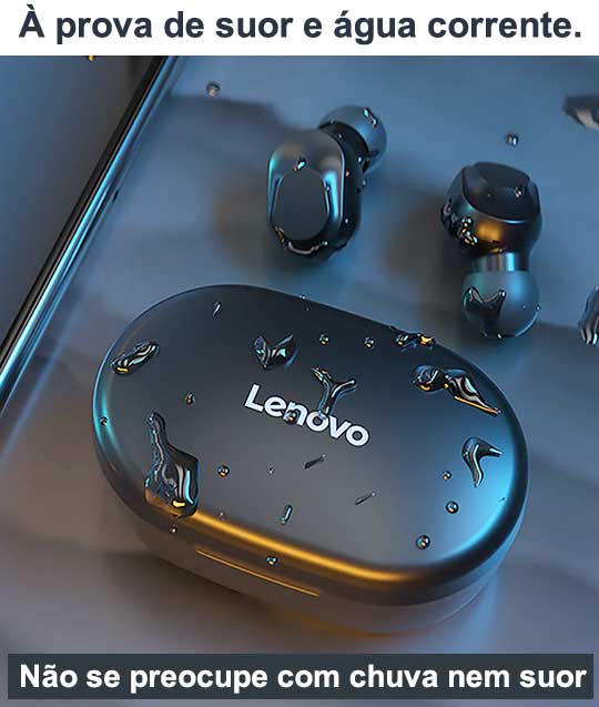 Fone sem Fio Bluetooth Lenovo