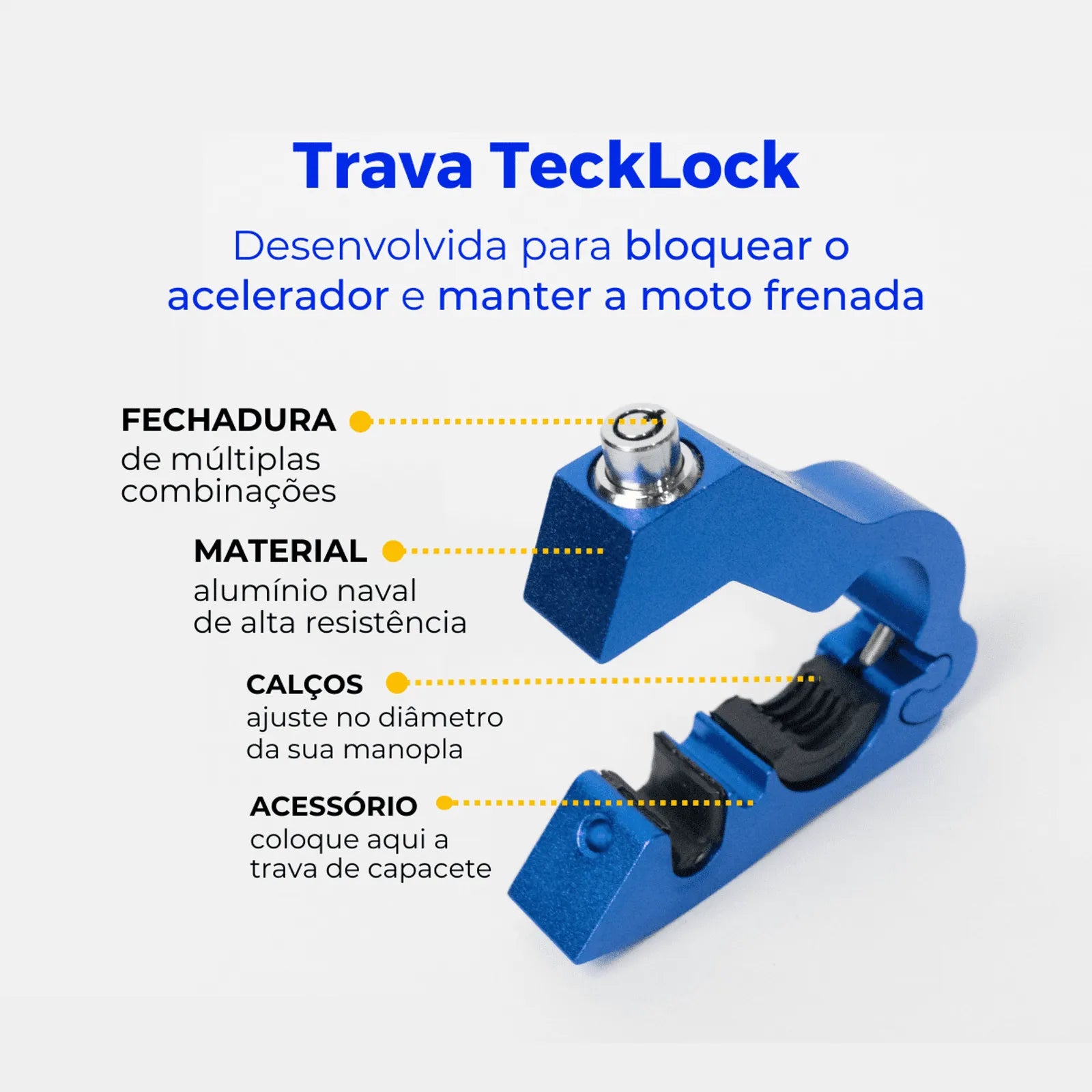 Trava Manete Anti-Furto para Moto - BraveLock