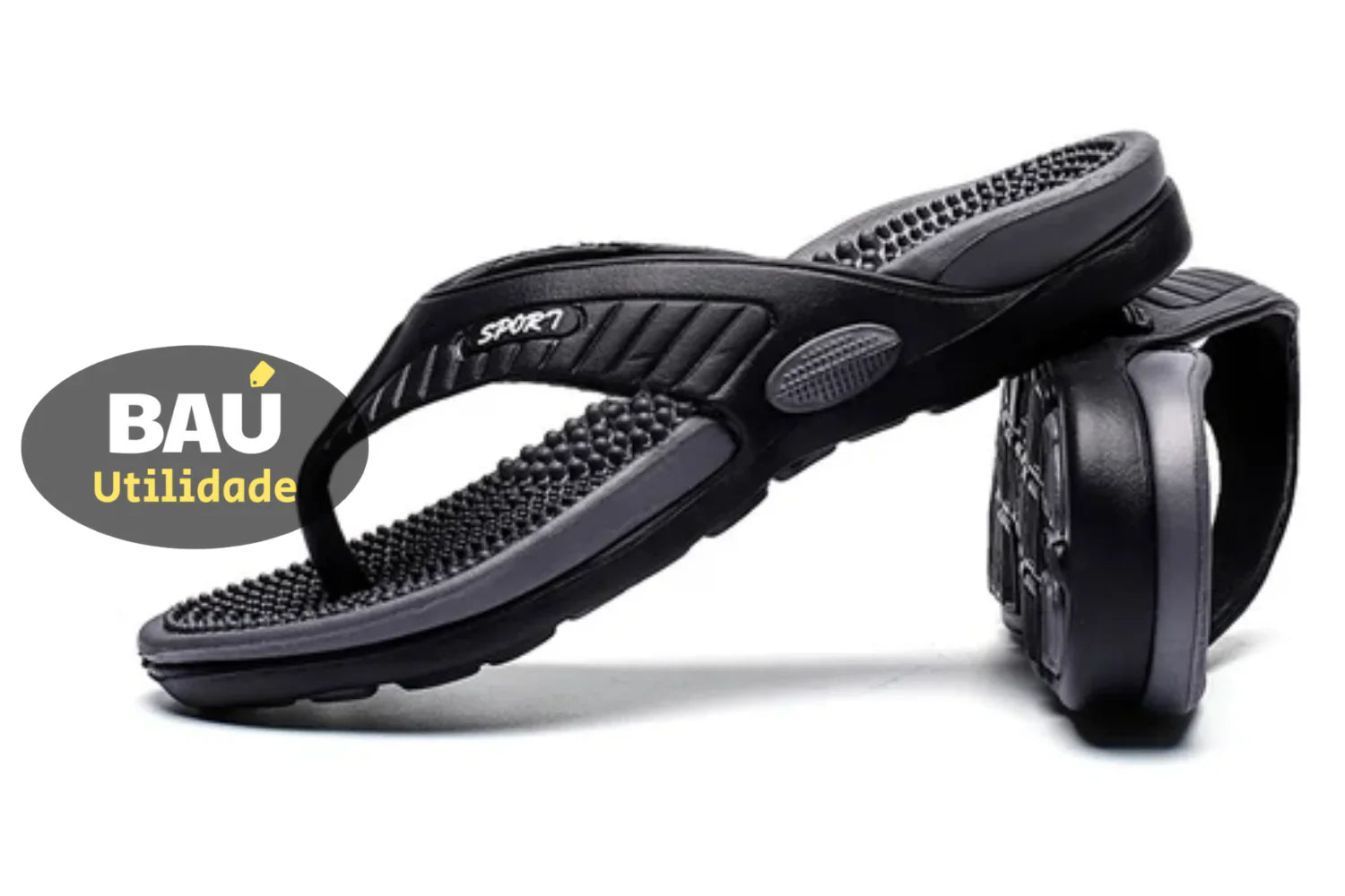 Chinelo Max Sport™ - Massageador Ortopédico