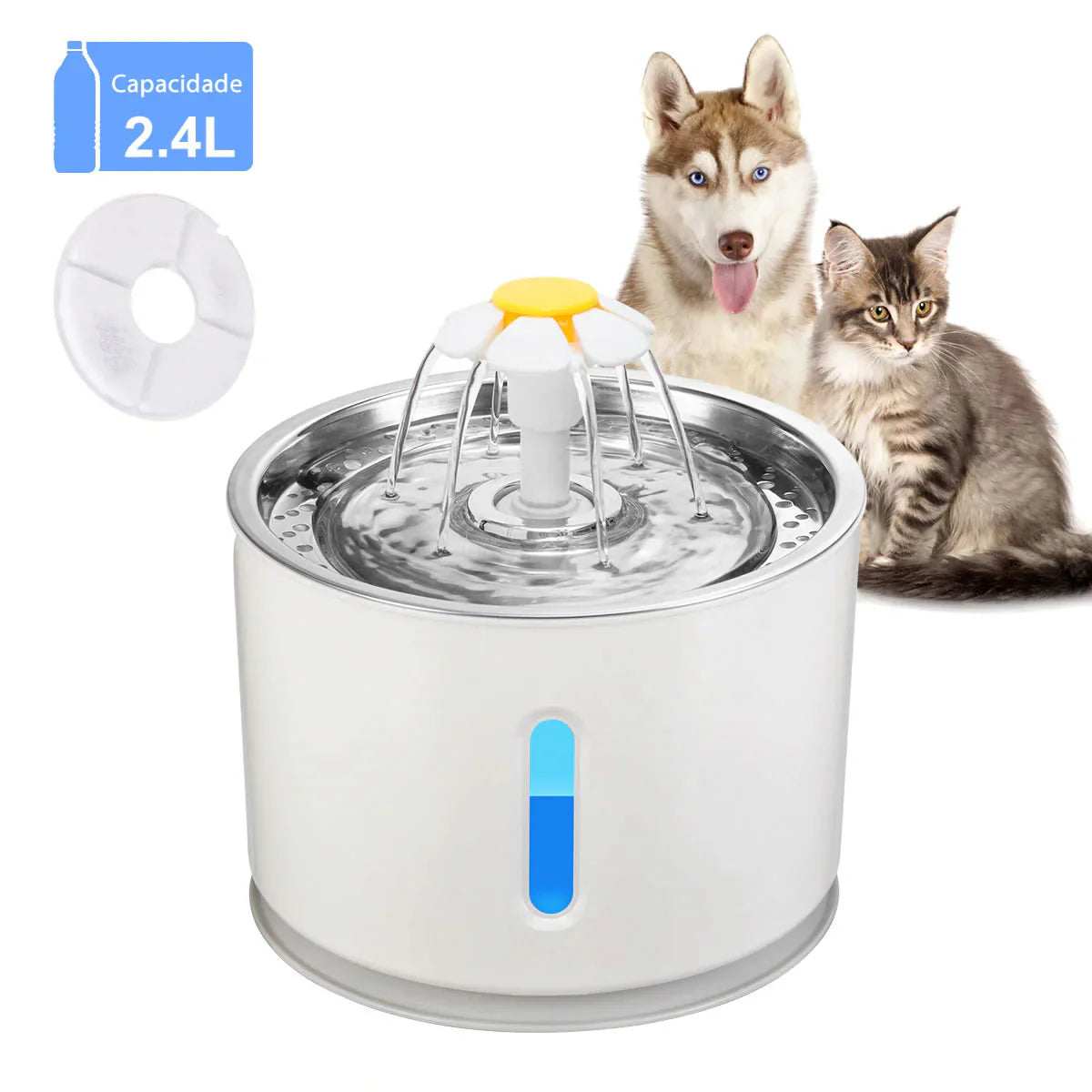 Fonte de Água Automática Para Gatos e Cachorros