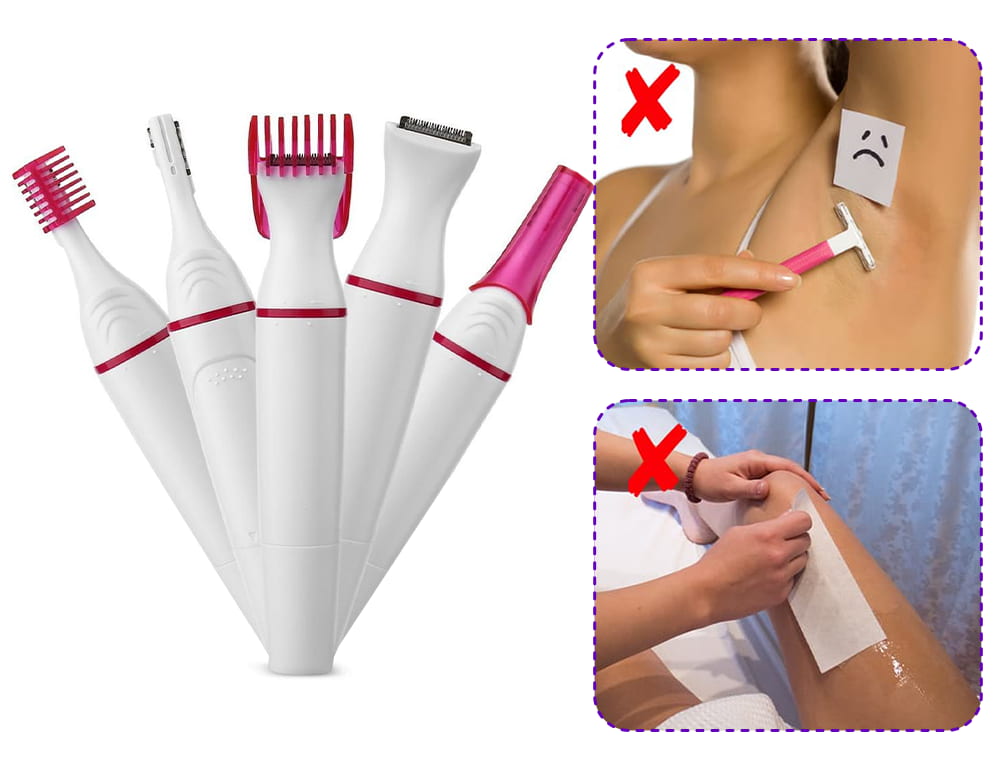 Depilador Elétrico Feminino 5 Em 1 - Depil Sensitive